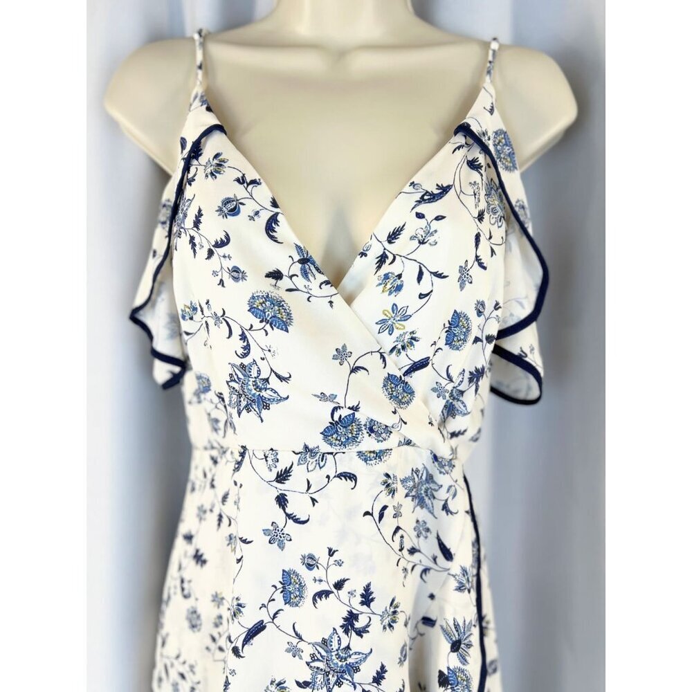 Greylin White Emma Ruffled Wrap Dress - Picture 6 of 15